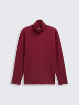 Pull à col roulé basique - Cabarnet Bordeaux Red - Vue de face du produit