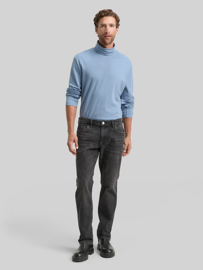 Basic Rollkragenshirt von Men, faded denim blue
