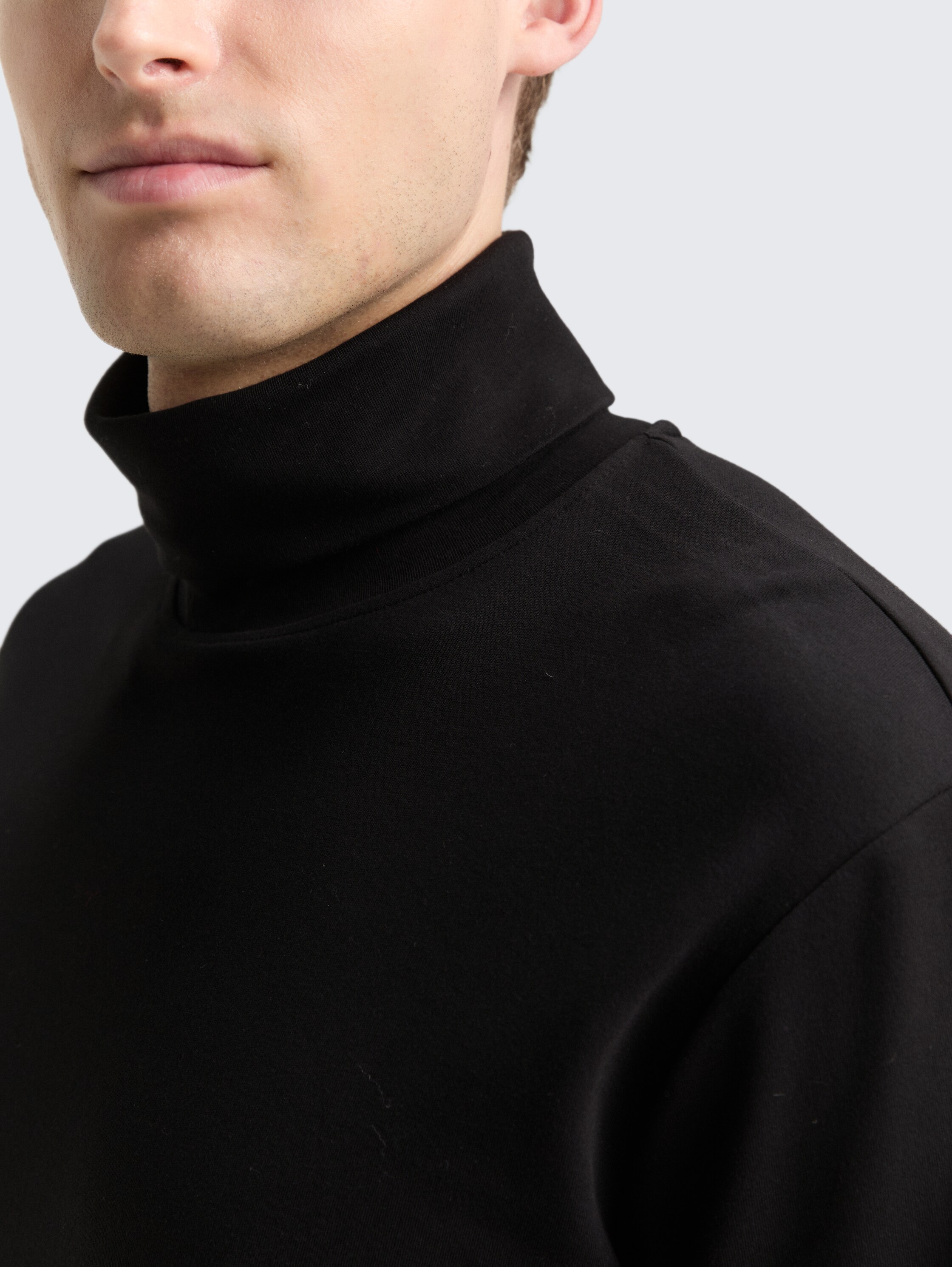 Basic Rollkragenshirt - black - 