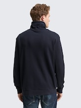 Snood Langarmshirt mit Waffelstruktur - sky captain blue - Auschnitt Model-Rückansicht