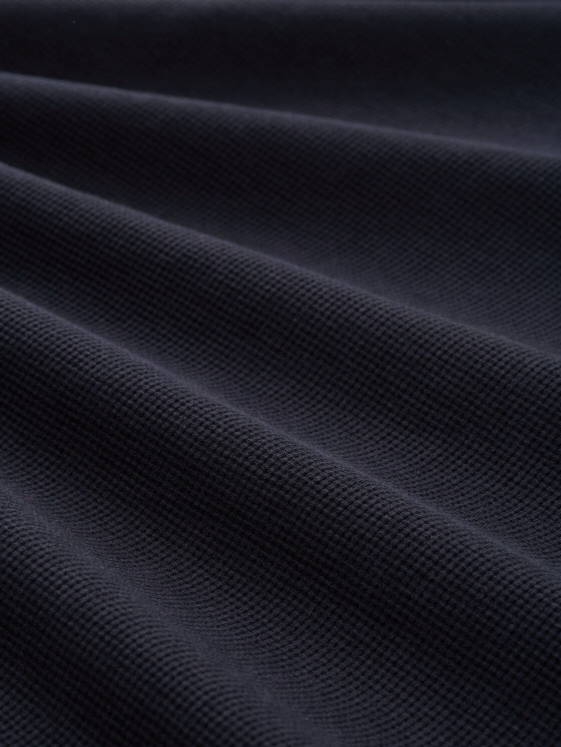 Snood Langarmshirt mit Waffelstruktur - sky captain blue - Material-Ansicht