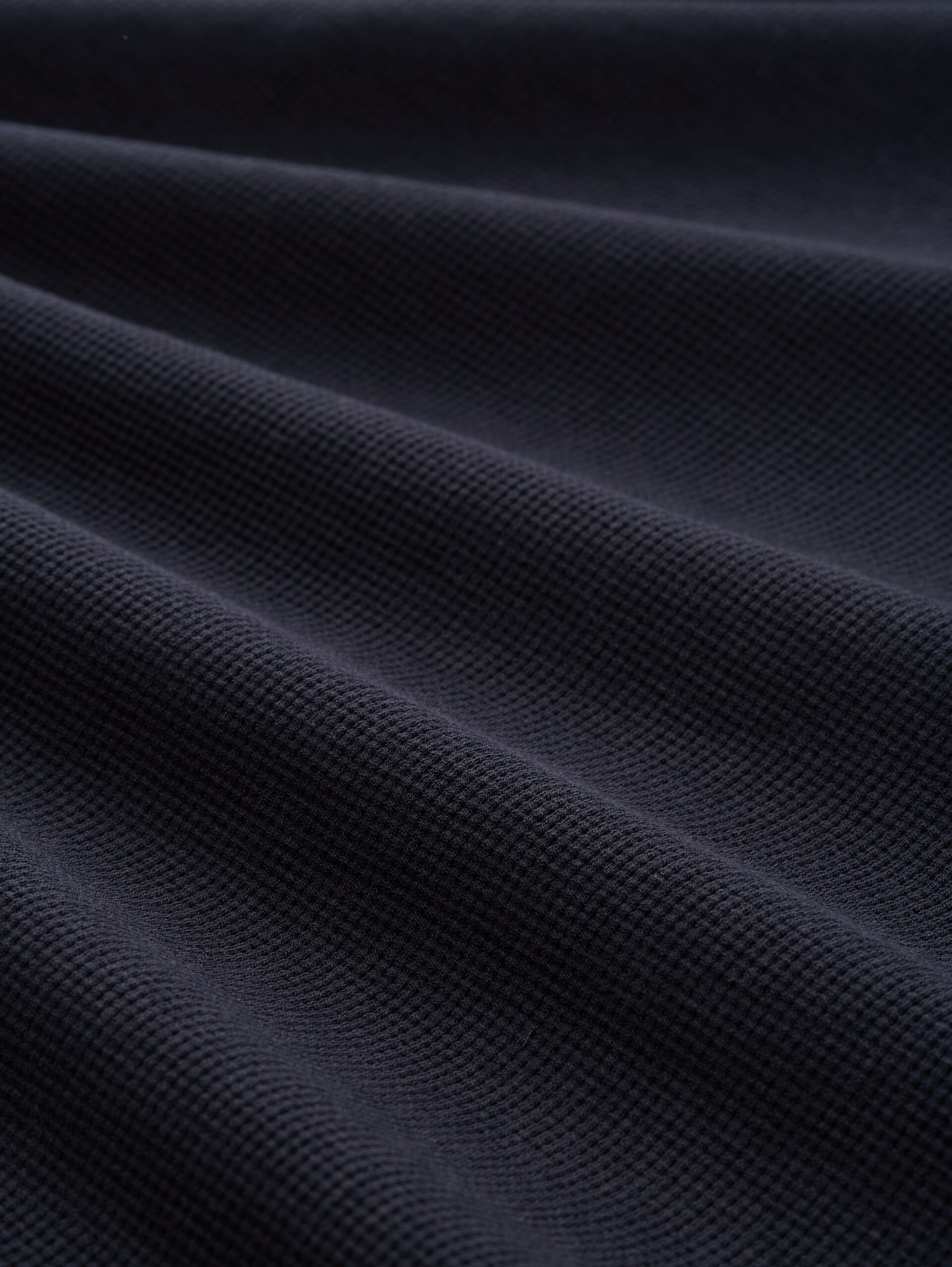 Snood Langarmshirt mit Waffelstruktur - sky captain blue - Material-Ansicht