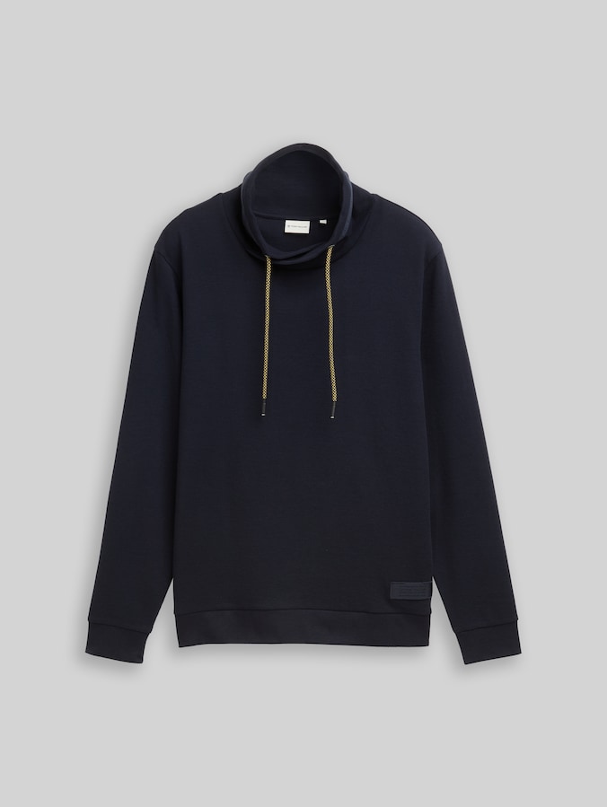 Snood Langarmshirt mit Waffelstruktur von Men, sky captain blue