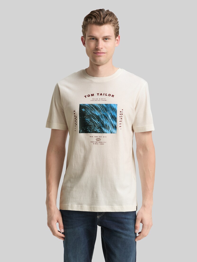 T-shirt met fotoprint door Men, Gardenia White