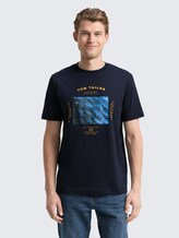 T-shirt avec impression photo - sky captain blue - Découpe Vue de face du modèle