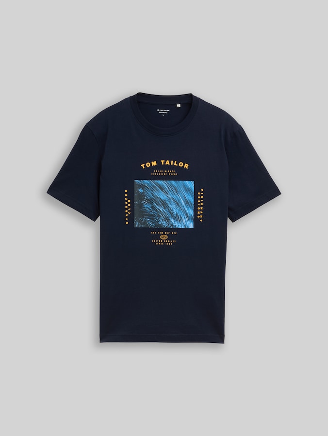 T-Shirt mit Foto-Print von Men, sky captain blue