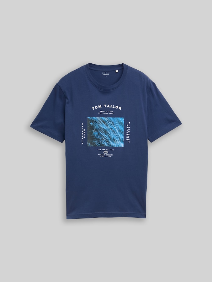 T-Shirt mit Foto-Print von Men, ocean blue