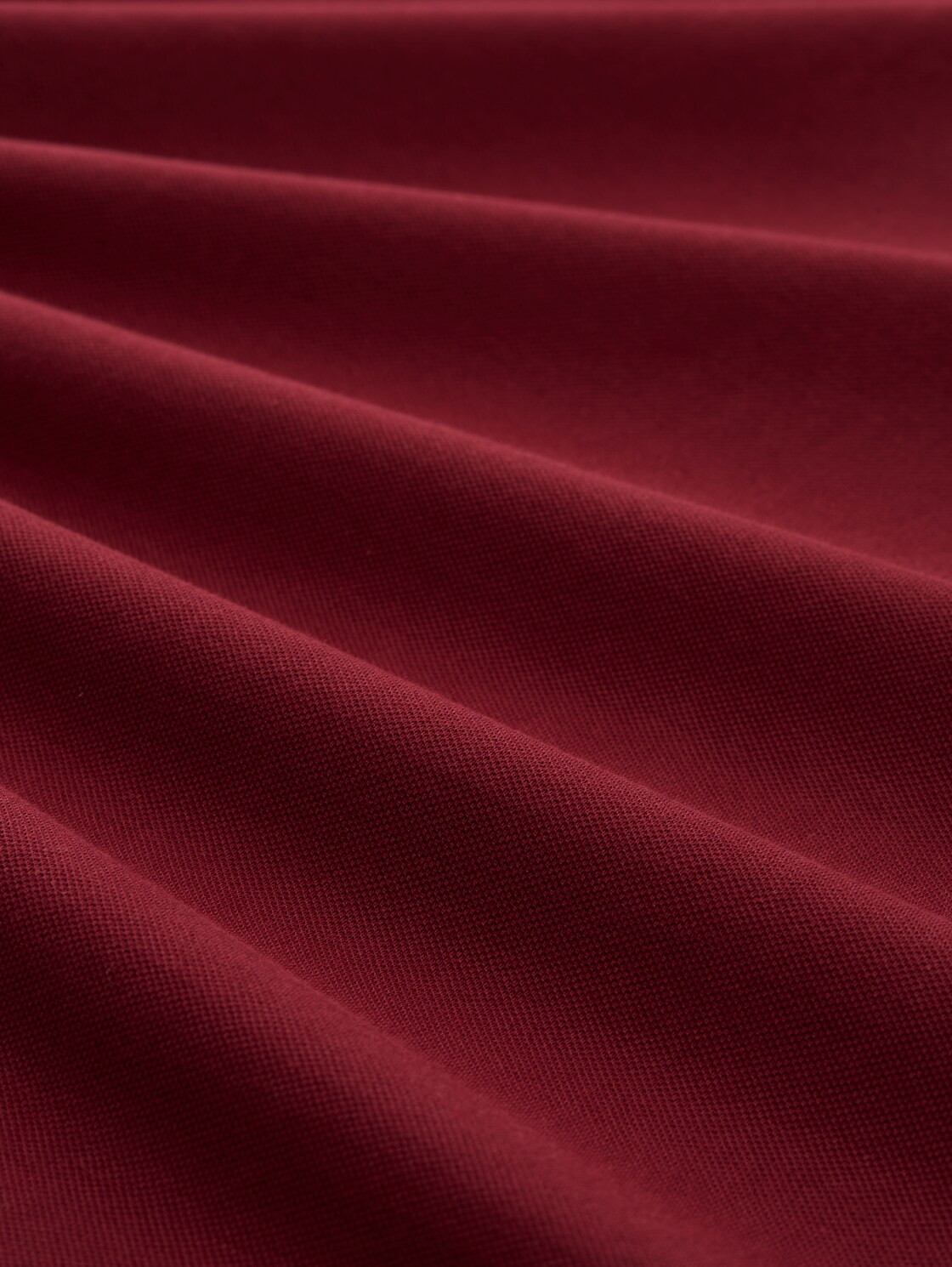 Langarm Piqué Poloshirt mit Logo-Print - Cabarnet Bordeaux Red