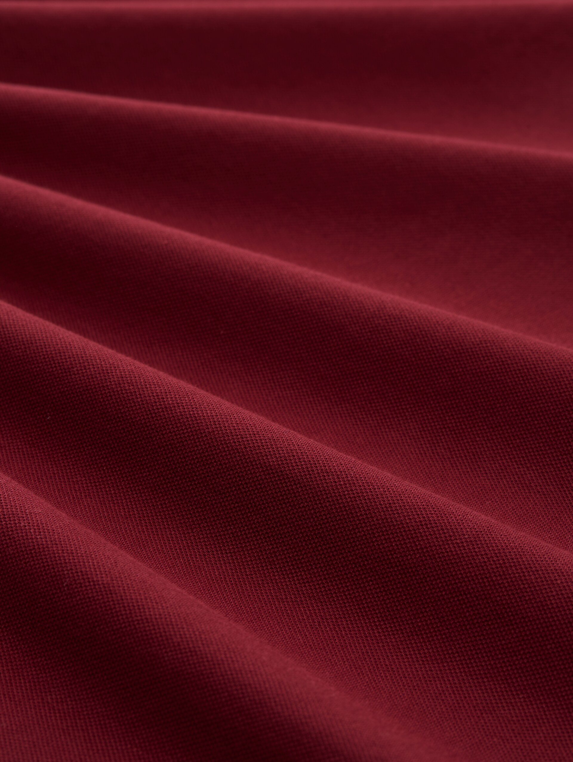 Langarm Piqué Poloshirt mit Logo-Print - Cabarnet Bordeaux Red