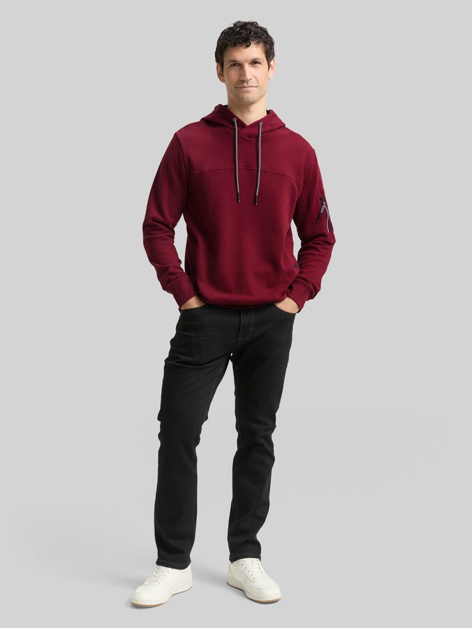 Hoodie Sweatshirt mit Taschen von Men, Cabarnet Bordeaux Red