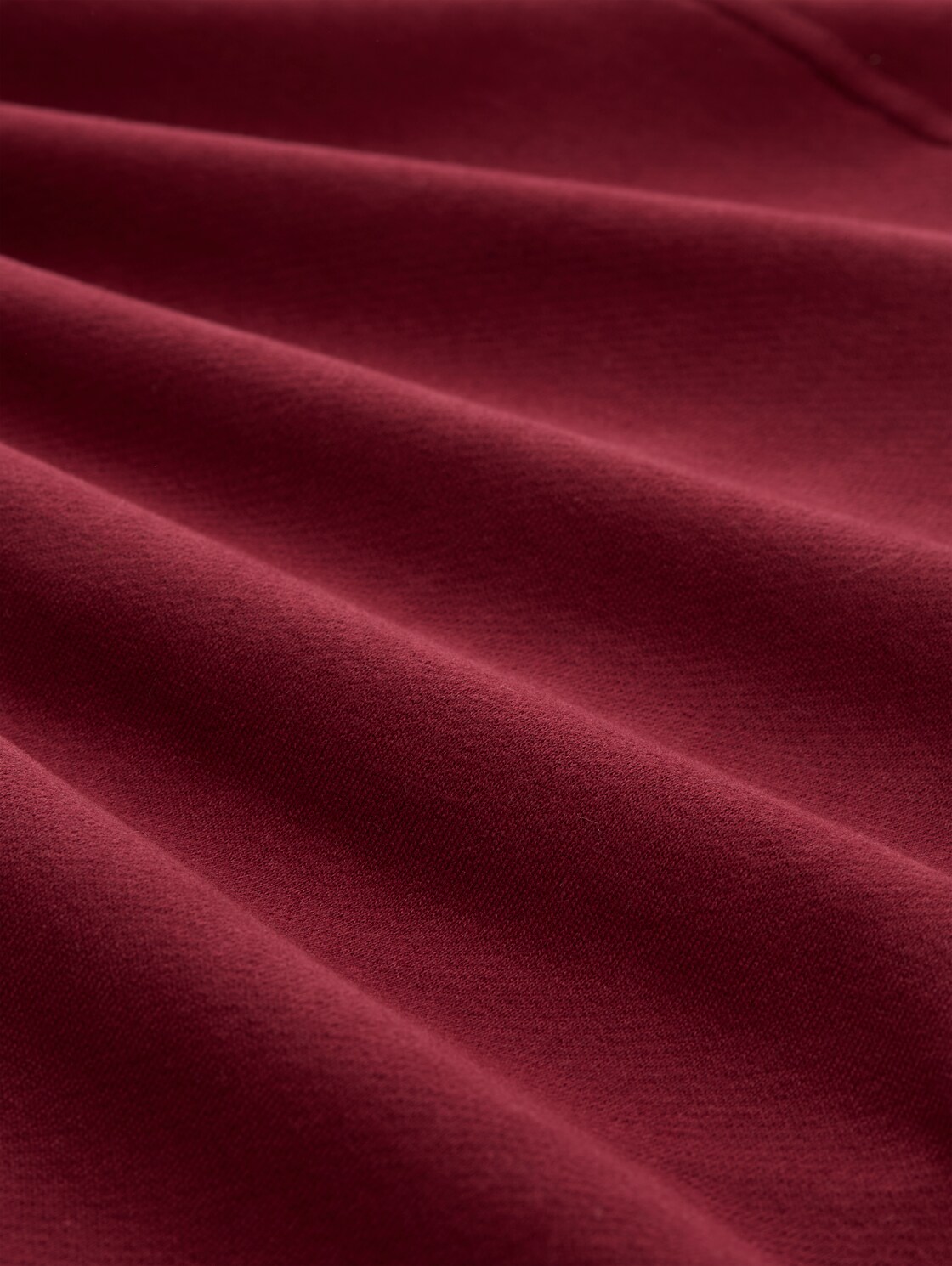 Hoodie Sweatshirt mit Taschen - Cabarnet Bordeaux Red - Material-Ansicht