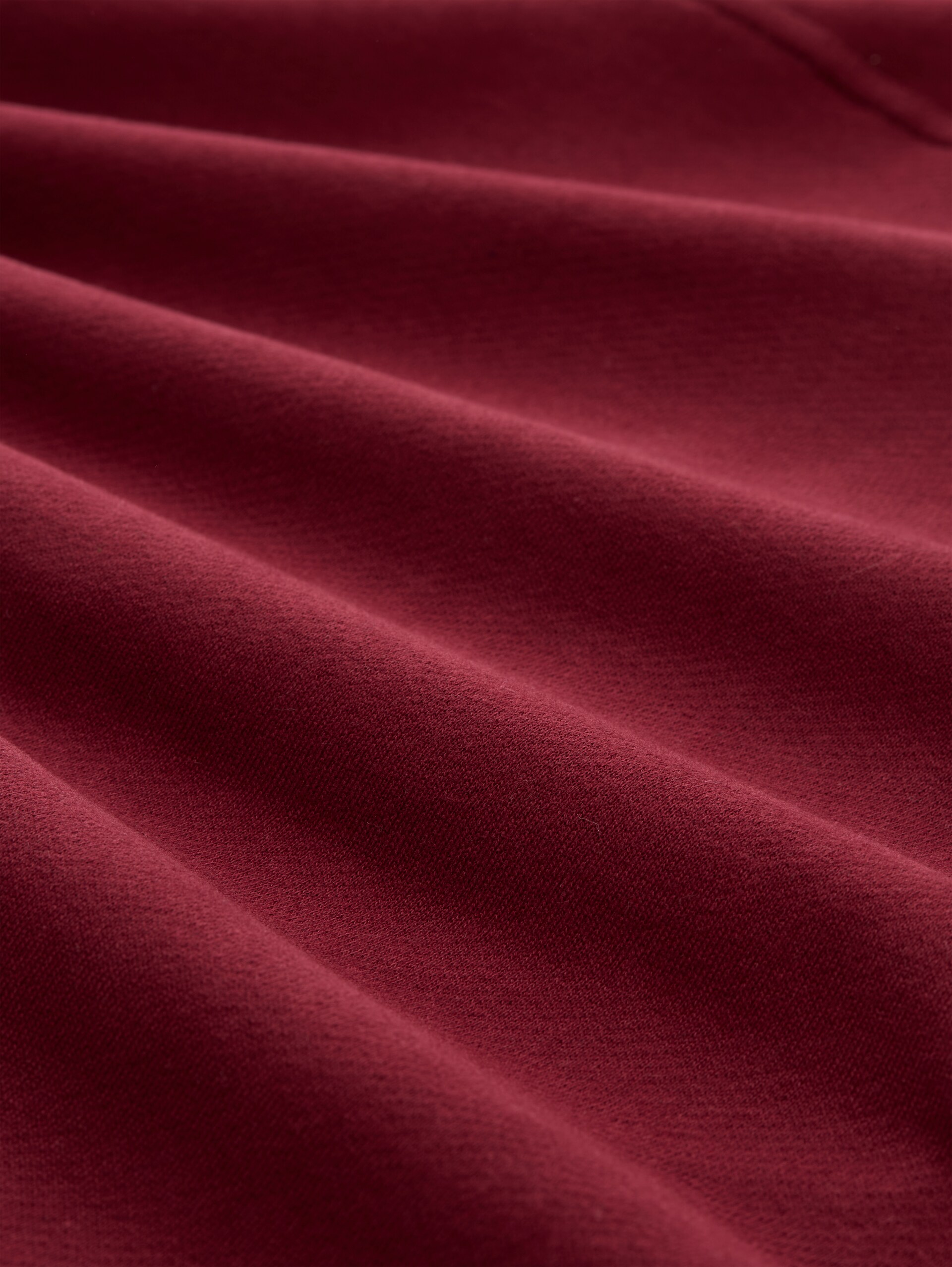 Hoodie Sweatshirt mit Taschen - Cabarnet Bordeaux Red - Material-Ansicht