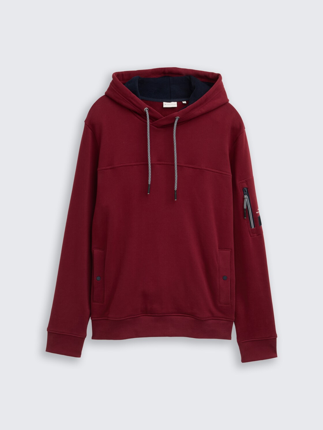 Hoodie Sweatshirt mit Taschen - Cabarnet Bordeaux Red - Vorder-Produkt-Ansicht
