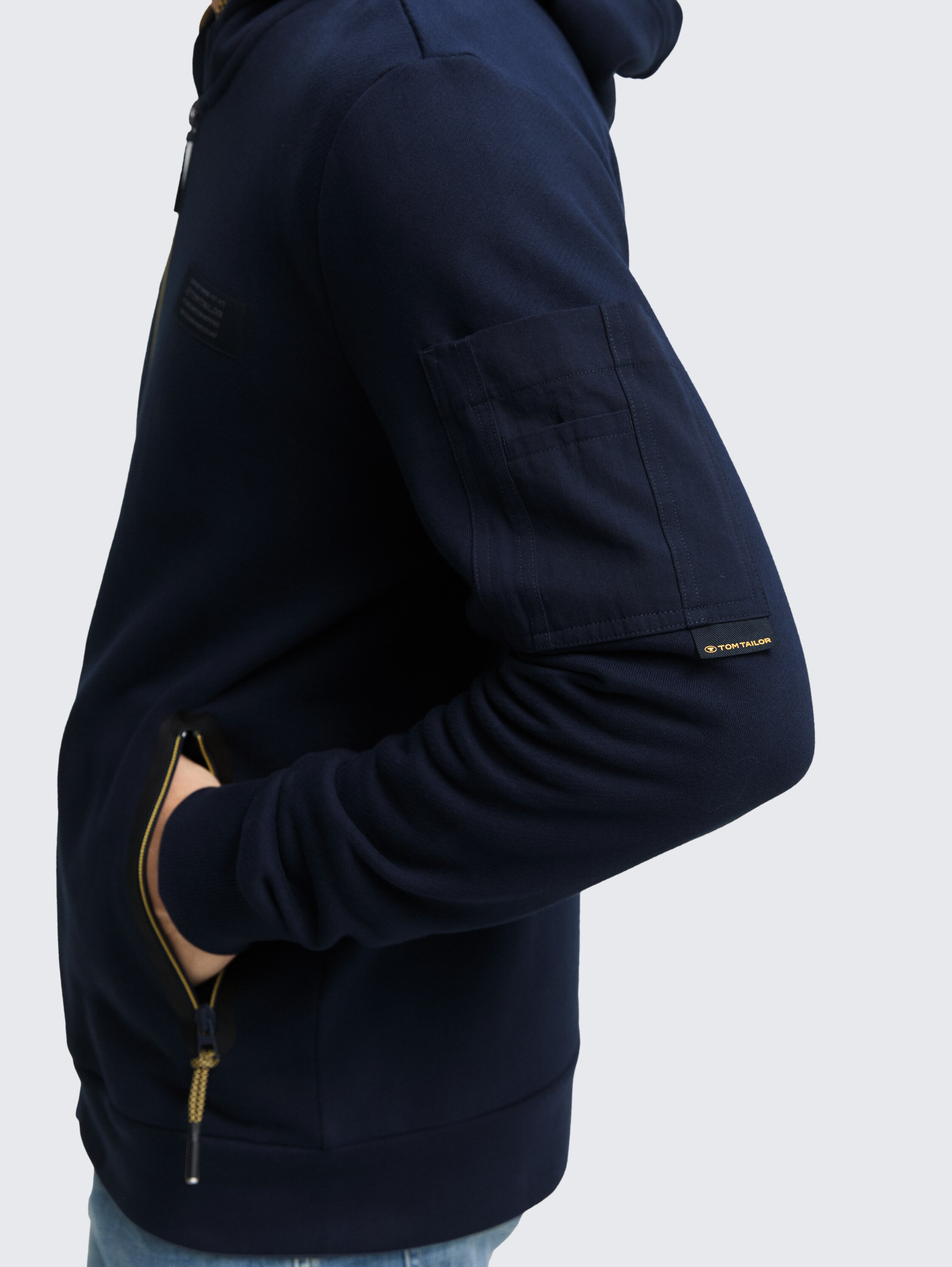 Hoodie Sweatjacke mit Reißverschlusstaschen - sky_captain_blue_1 - 