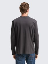 T-shirt à manches longues avec logo imprimé - Tarmac Grey - Découpe Vue arrière du modèle