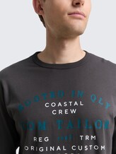 T-shirt à manches longues avec logo imprimé - Tarmac Grey - Vue détaillée du modèle
