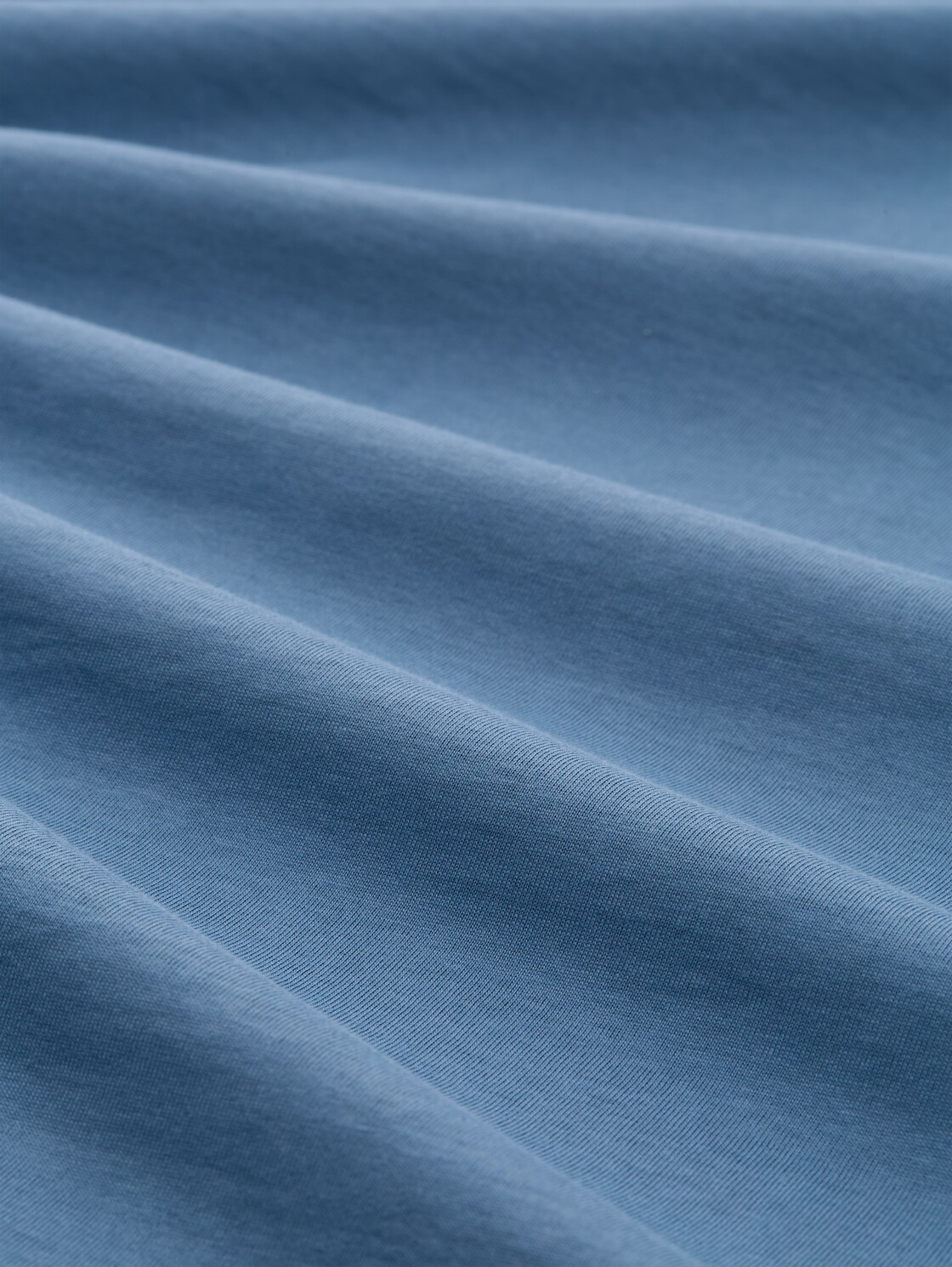 Langarmshirt mit Logo-Print - Faded Uniform Blue - Material-Ansicht