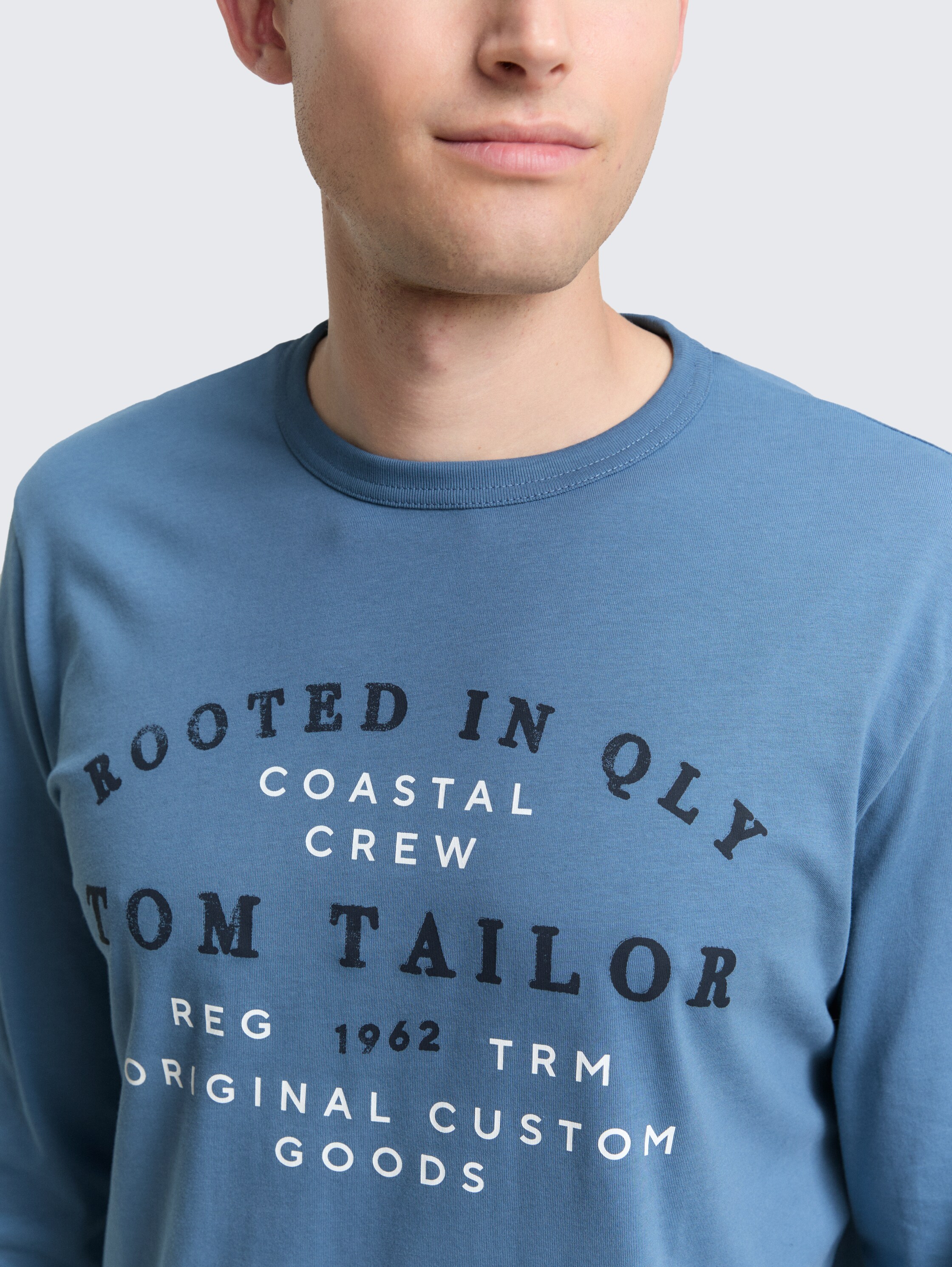 Langarmshirt mit Logo-Print - faded_uniform_blue_1 - 