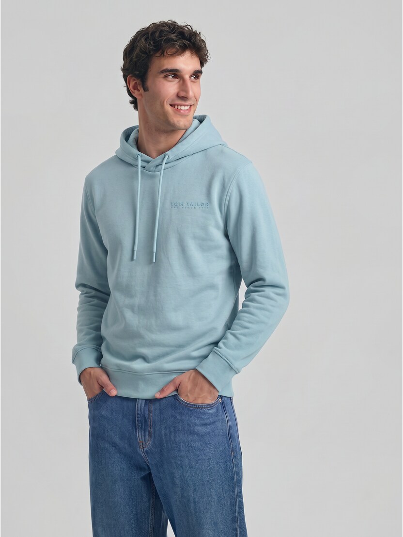 Hoodie-sweatshirt met logoprint door Men, tourmaline