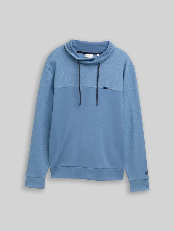 Snood Sweatshirt mit Struktur-Mix von Men, blue white blue fine stripe