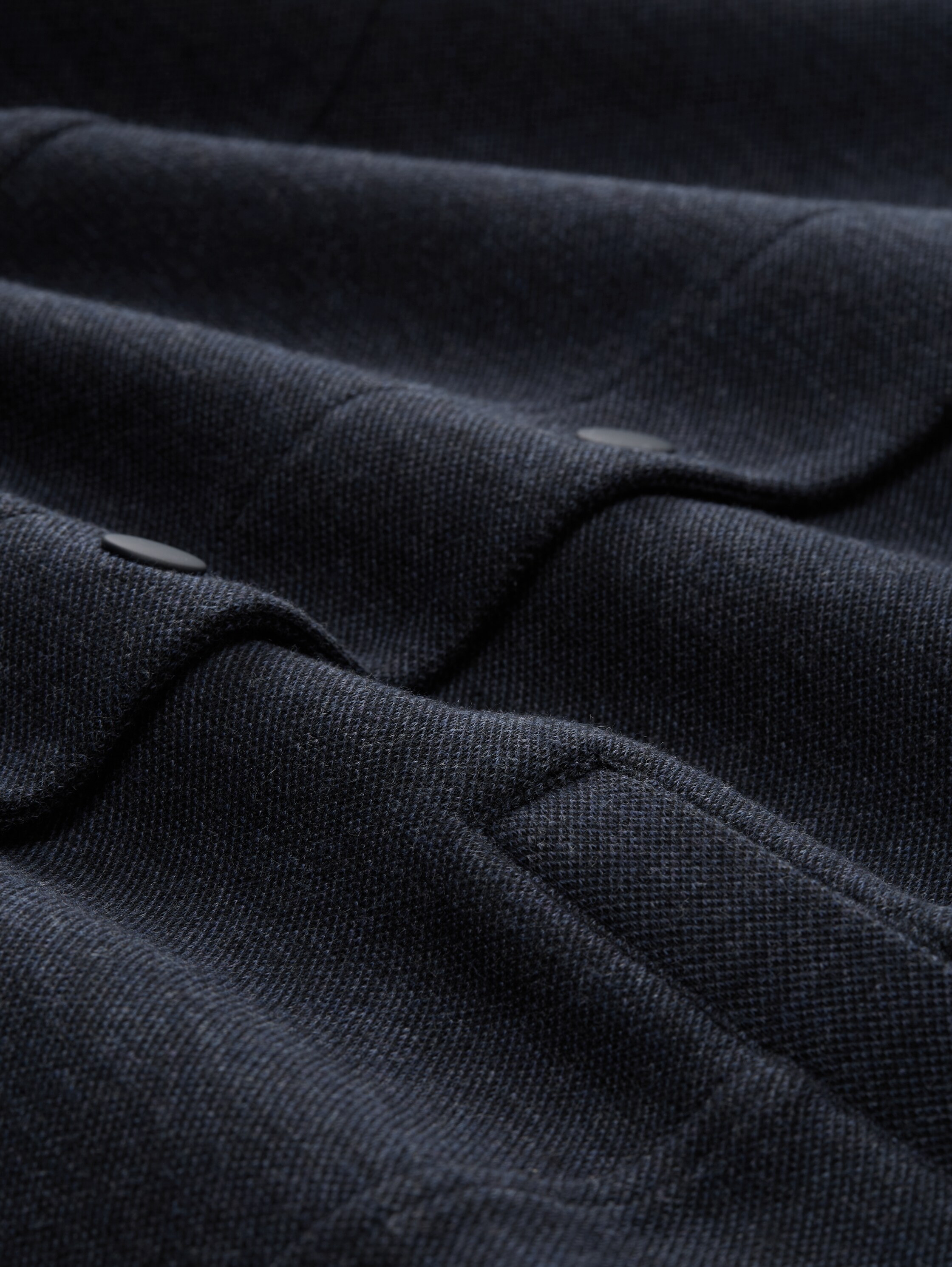 Regular Fit Piqué Jacke - blue melange pique