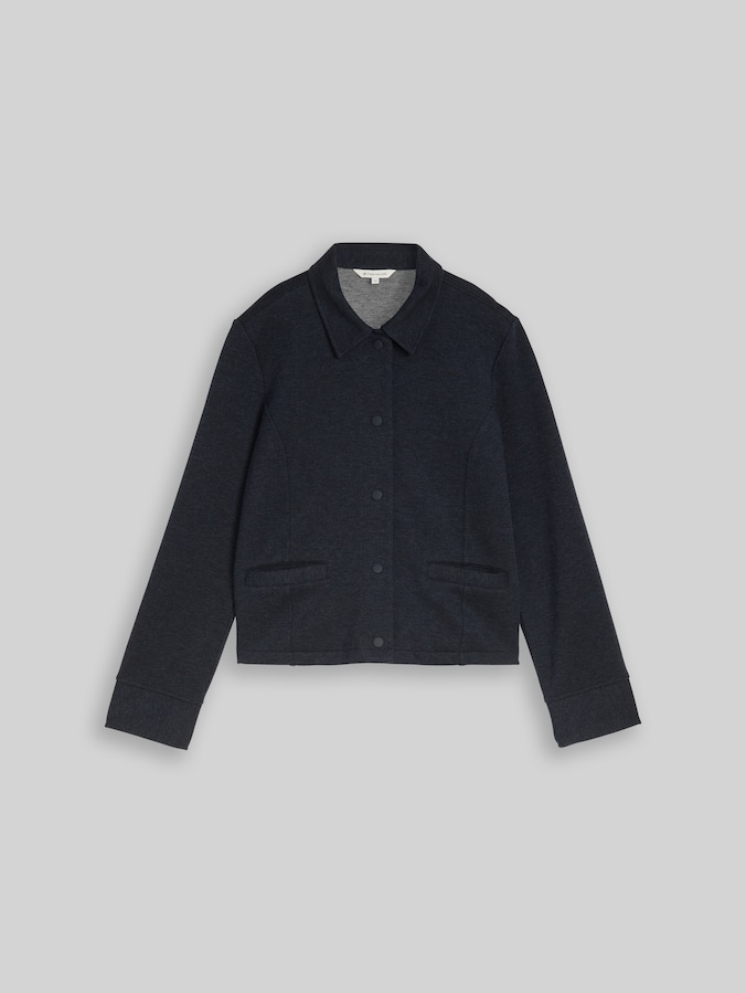 Regular Fit Piqué Jacke von Women, blue melange pique