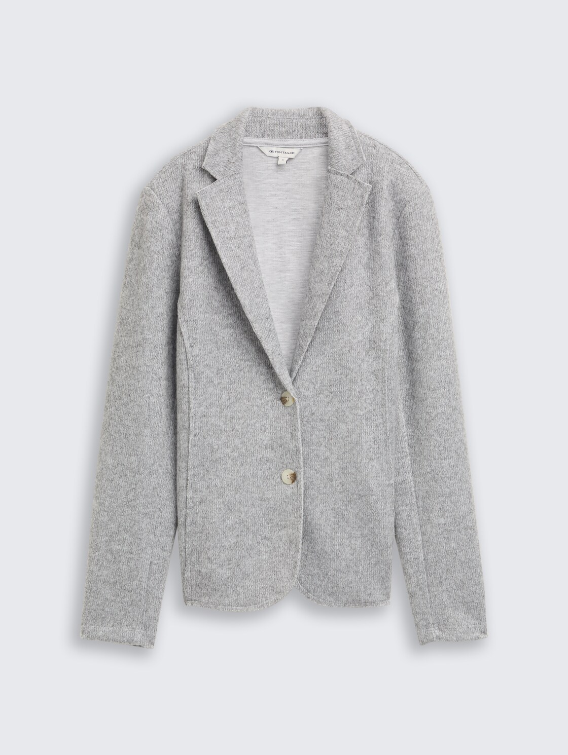 Slim Fit Blazer in Melange-Optik - medium silver grey melange