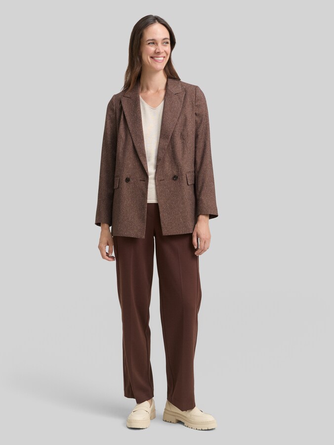 Blazer loose fit par Women, dark pecan brown structure