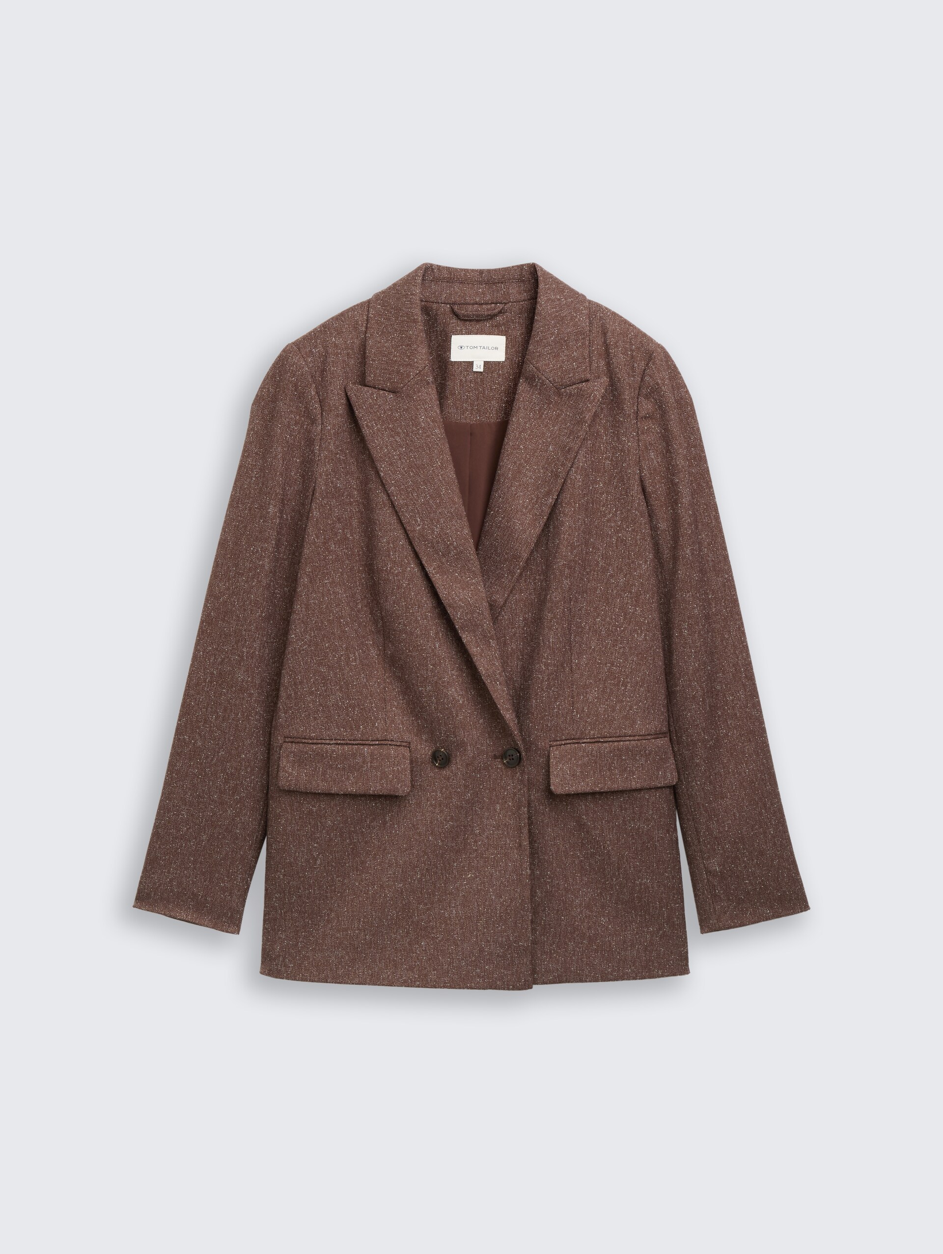 Loose Fit Blazer - dark pecan brown structure