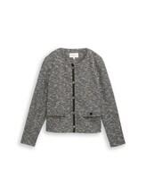 Ausgewählt, Regular Fit Bouclé Jacke von Tom Tailor, schwarz