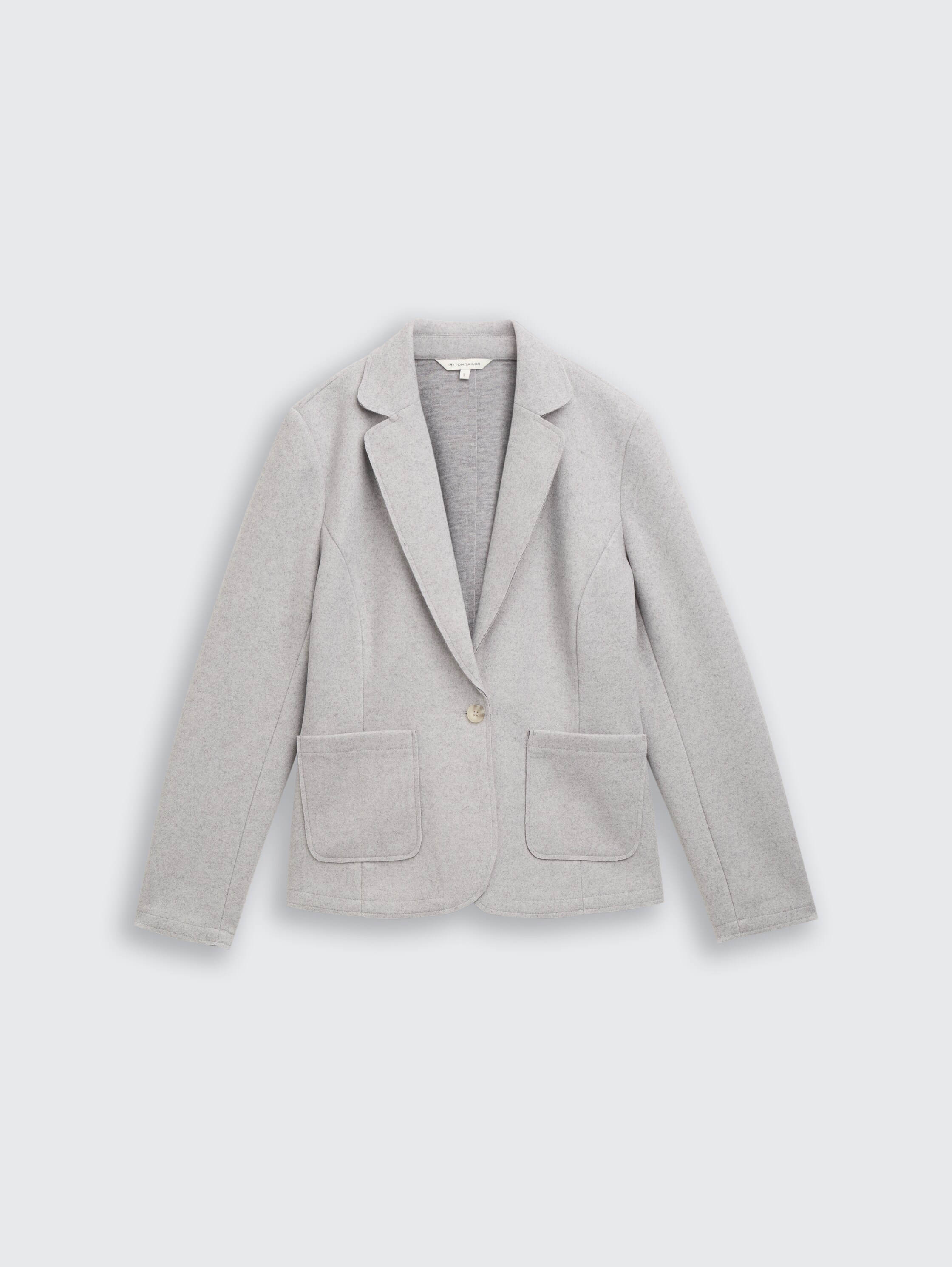 Slim Fit Blazer in Melange-Optik - medium silver grey melange