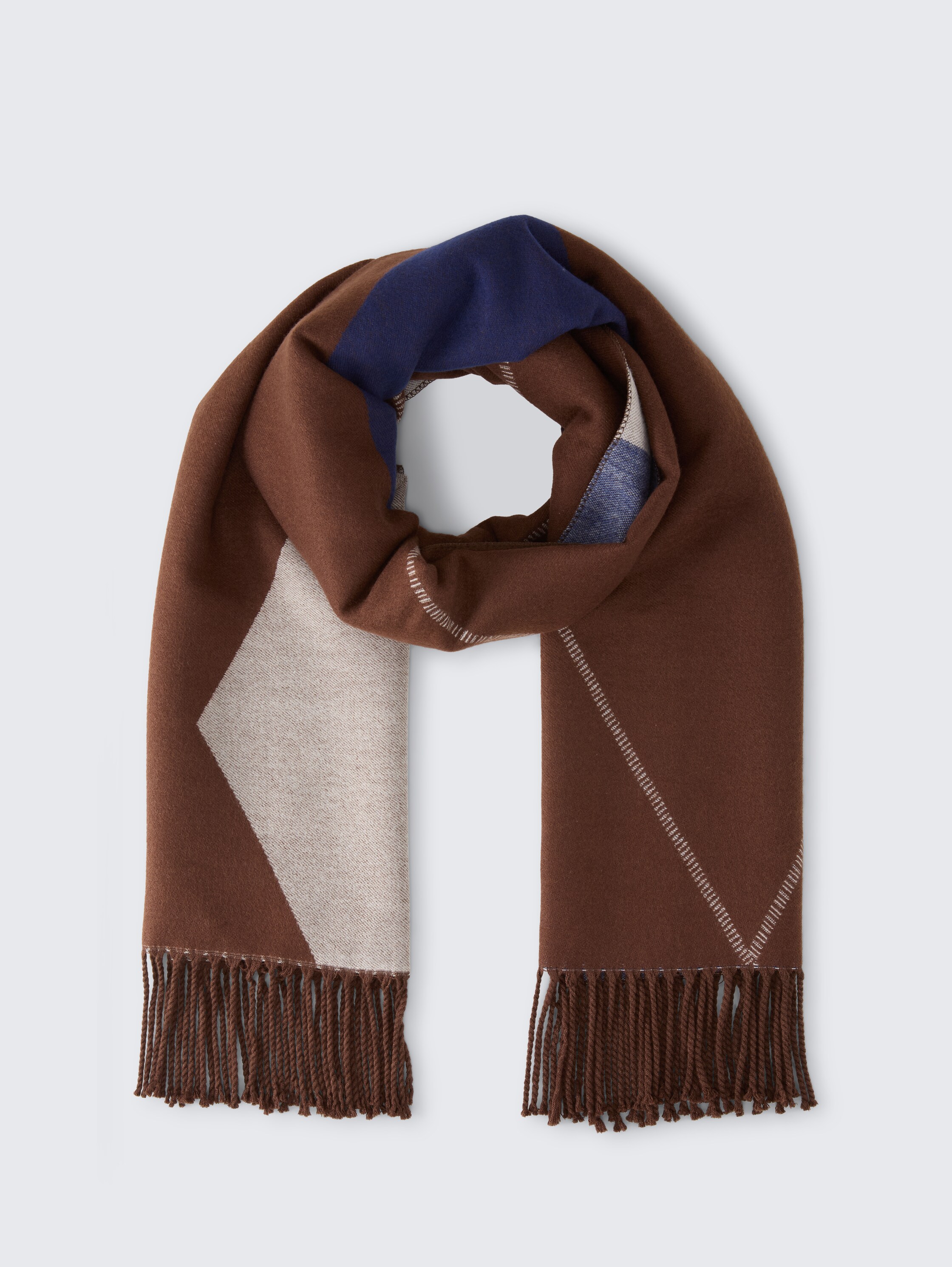 Sjaal met argylepatroon - brown_argyle_scarf - 
