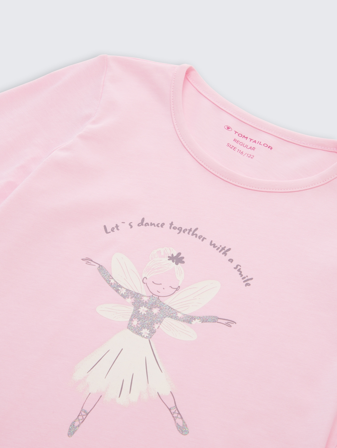 Langarmshirt mit Print - Peachskin - Detail-Model-Ansicht