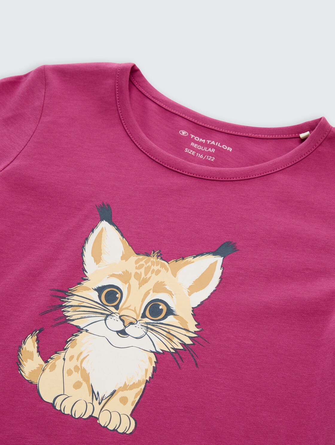 Langarmshirt mit Print - smooth magenta - Detail-Model-Ansicht