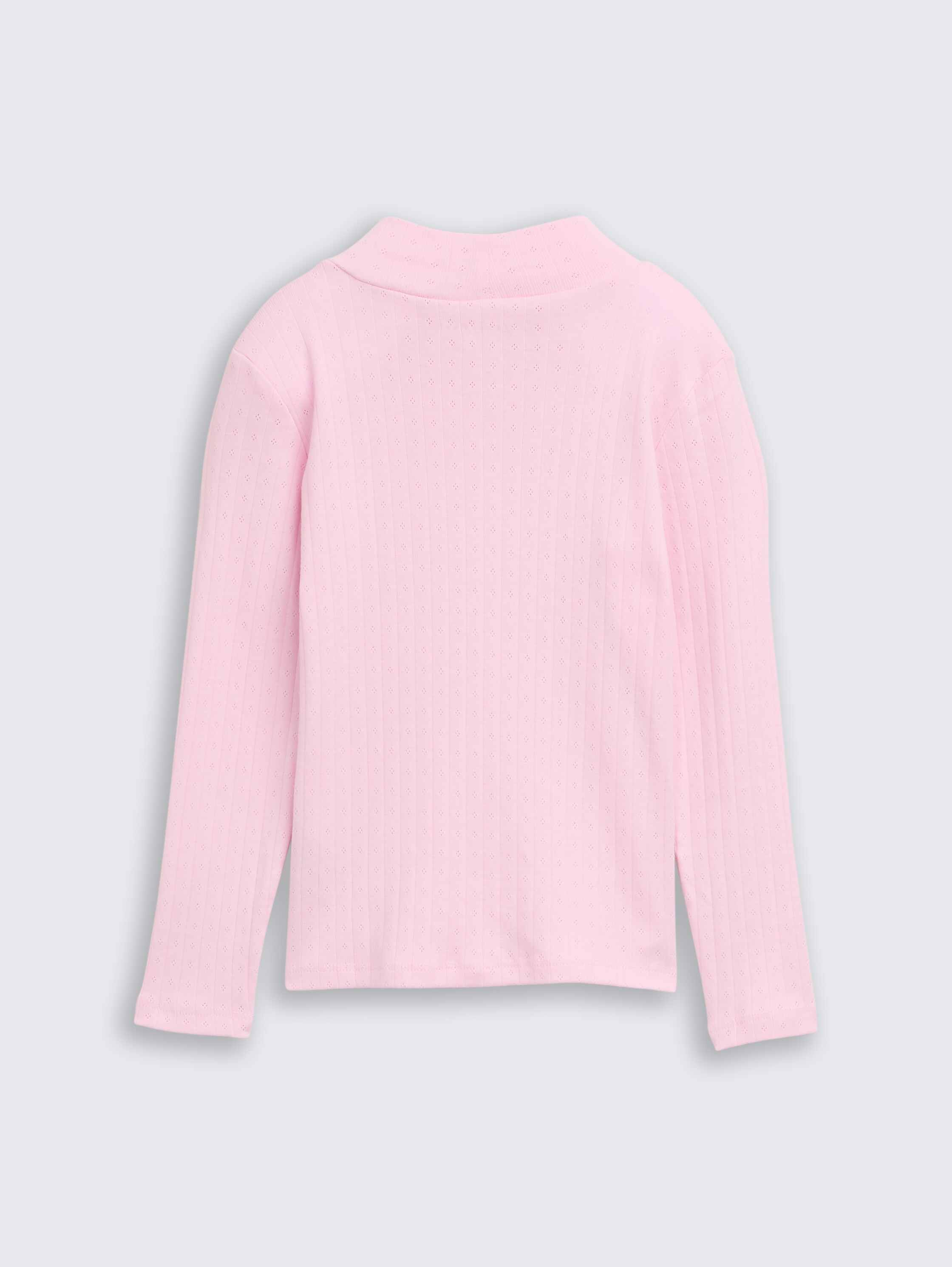 Pointelle shirt met lange mouwen en col - Peachskin