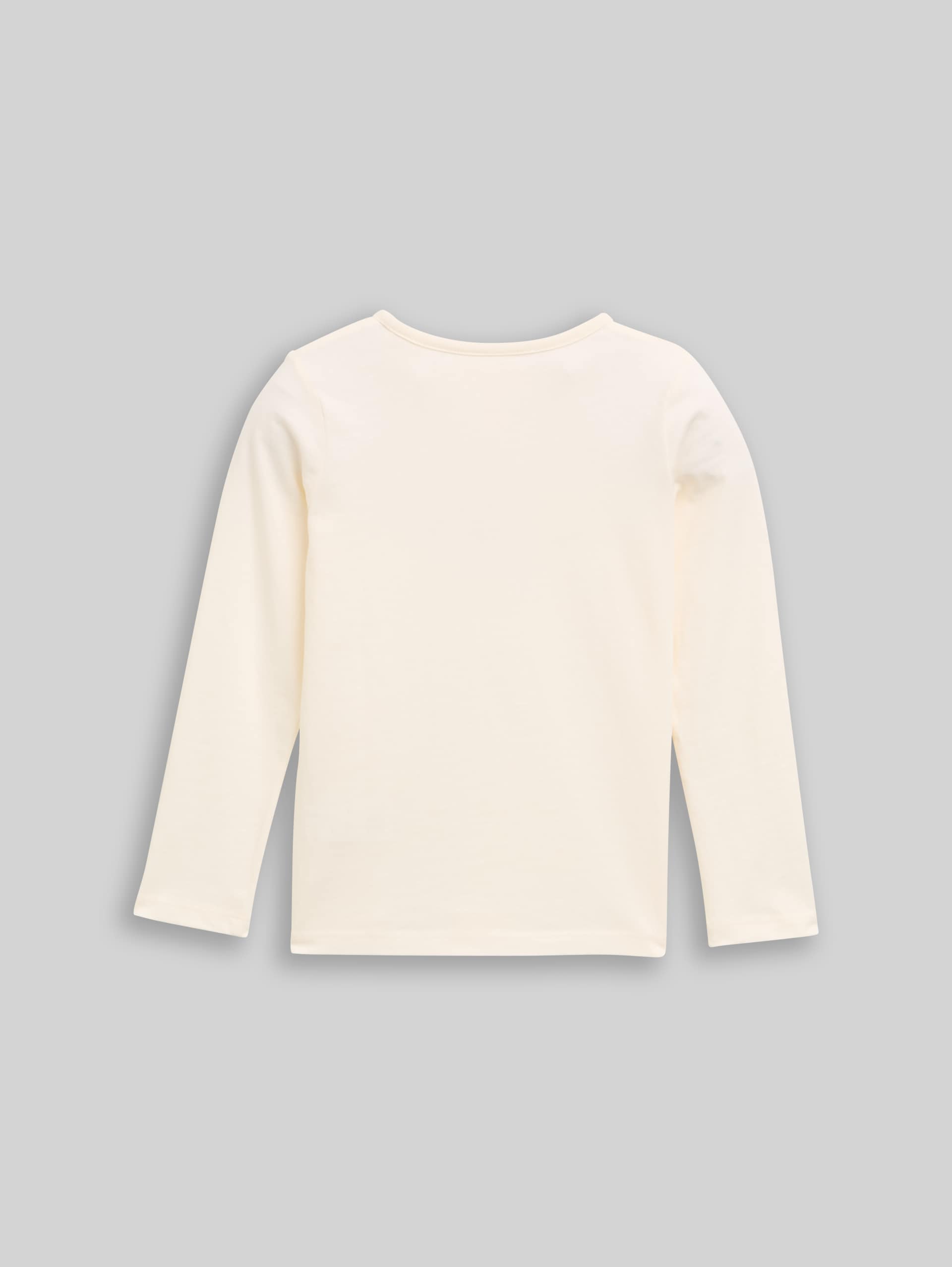 Long-sleeved T-shirt with print - Wool White