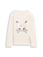 Niet geselecteerd, Shirt met lange mouwen en omkeerbare pailletten door , wit