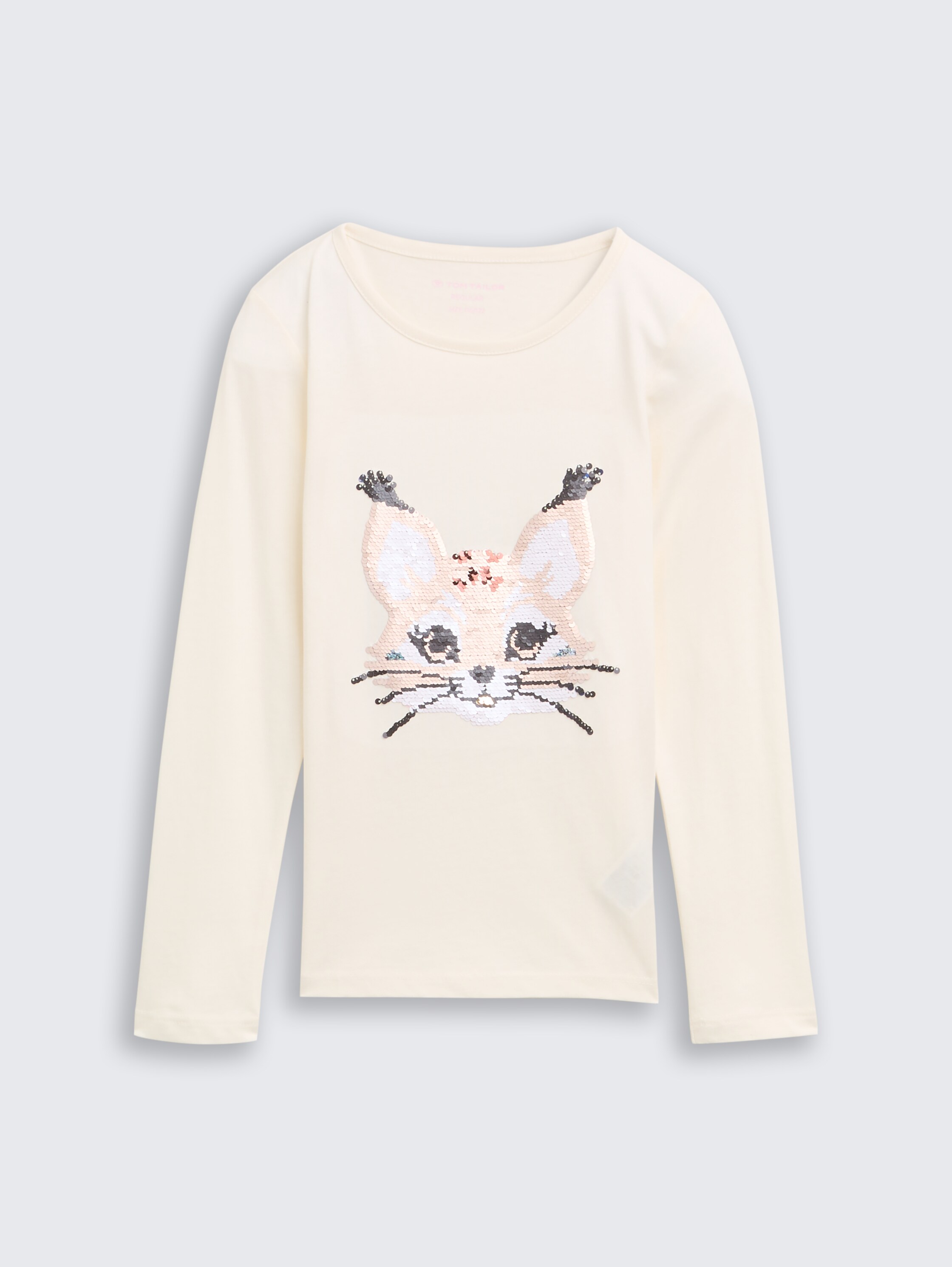 Shirt met lange mouwen en omkeerbare pailletten - wool_white - 