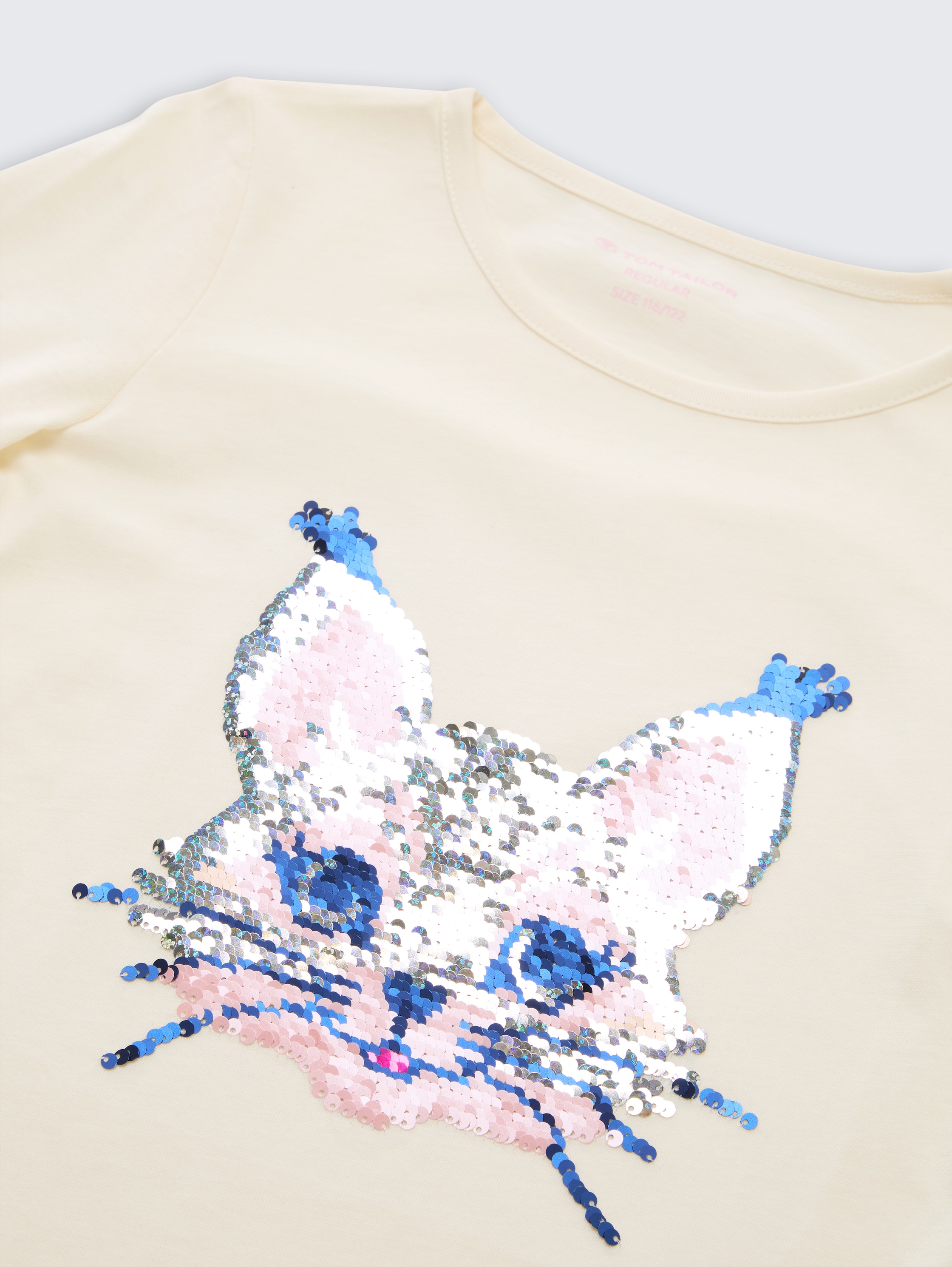 Shirt met lange mouwen en omkeerbare pailletten - wool_white - 