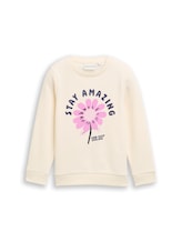 Geselecteerd, Sweatshirt met glitterprint door Tom Tailor, wit