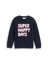 Niet geselecteerd, Sweatshirt met glitterprint door , blauw