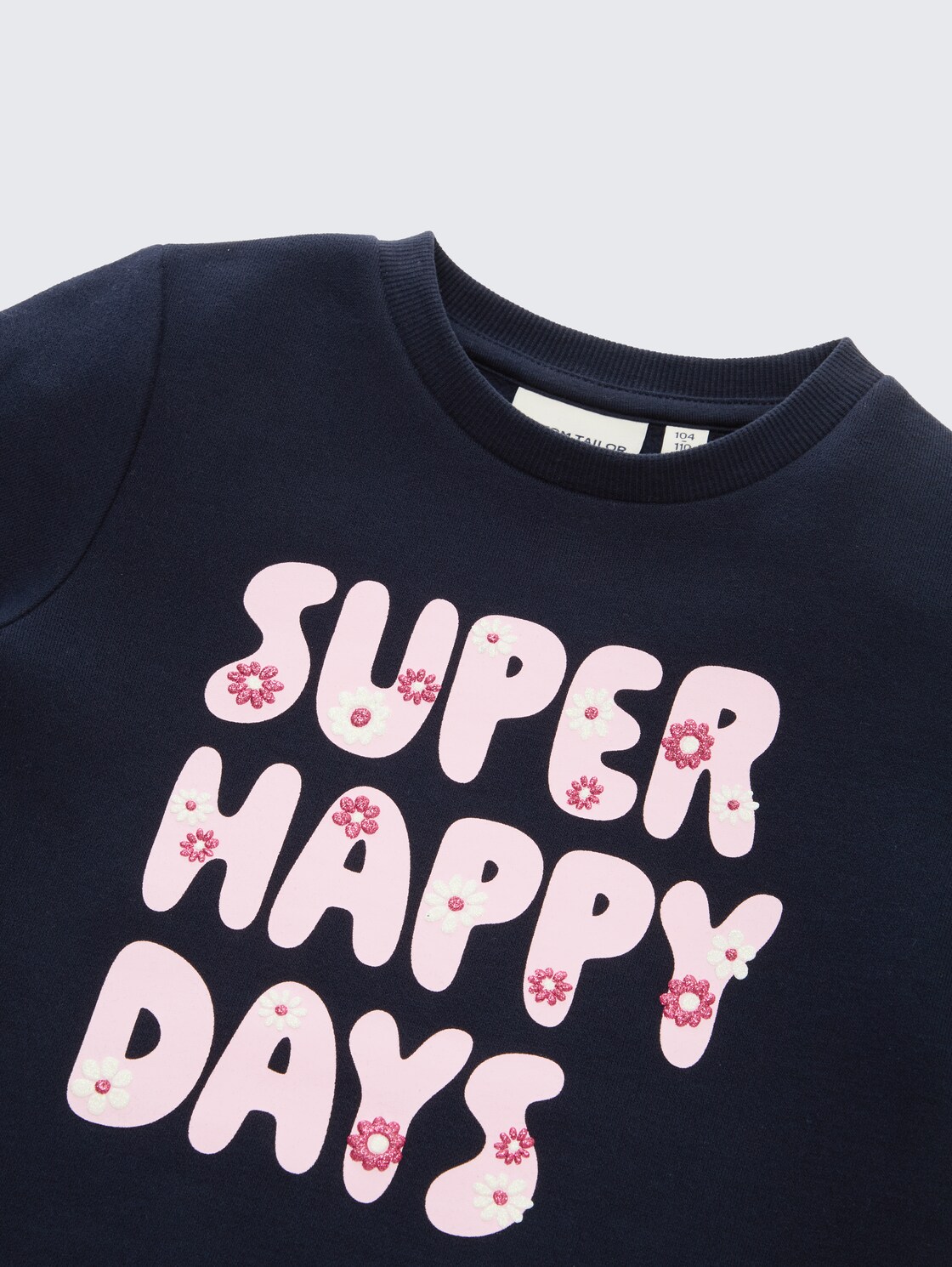 Sweatshirt mit Glitzer-Print - sky captain blue - Detail-Model-Ansicht