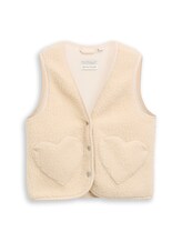 Selected, Teddy vest with heart pockets and fleece by Tom Tailor, beige