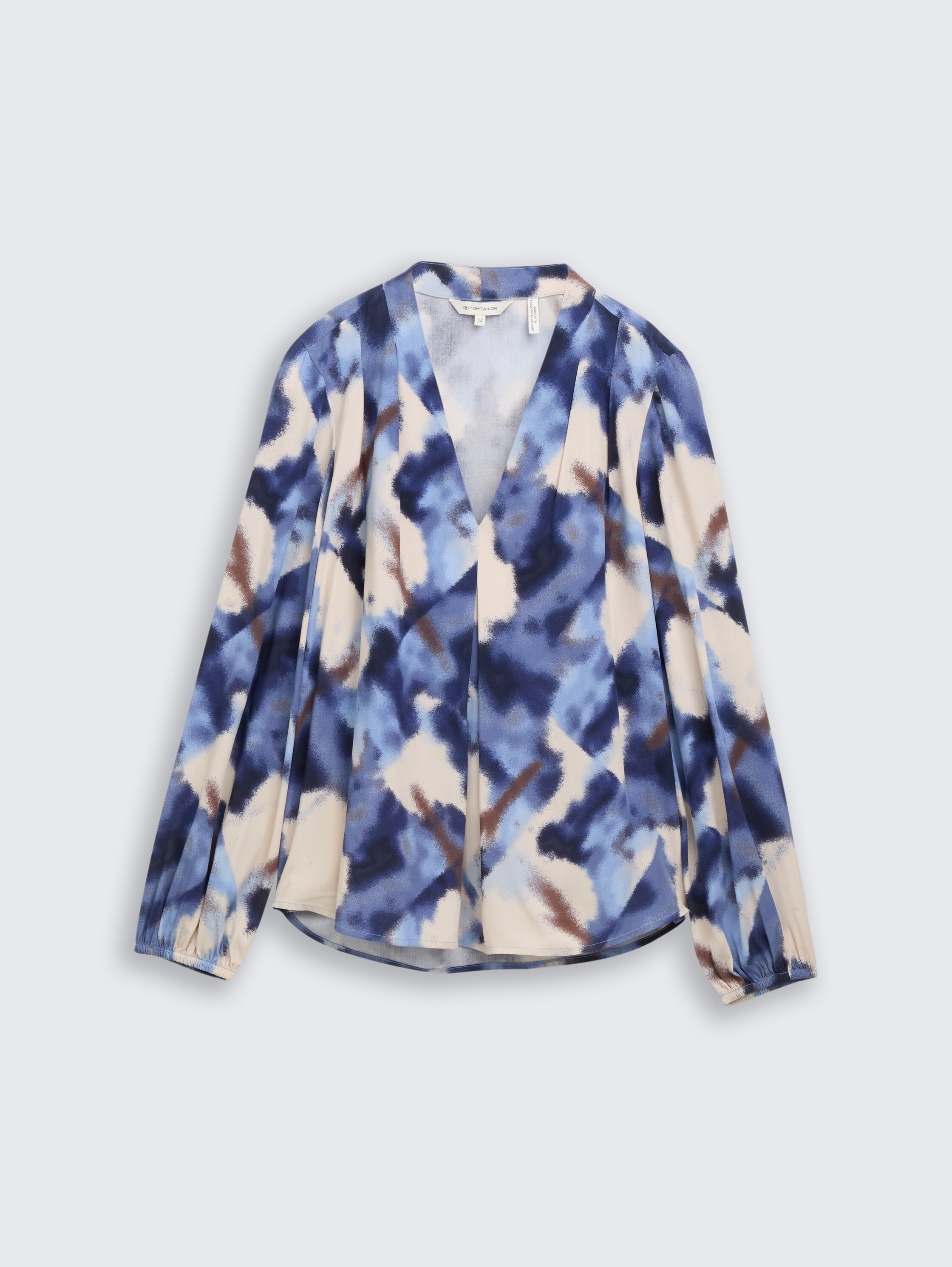 Bluse mit Muster - blue_blurry_argyle - 