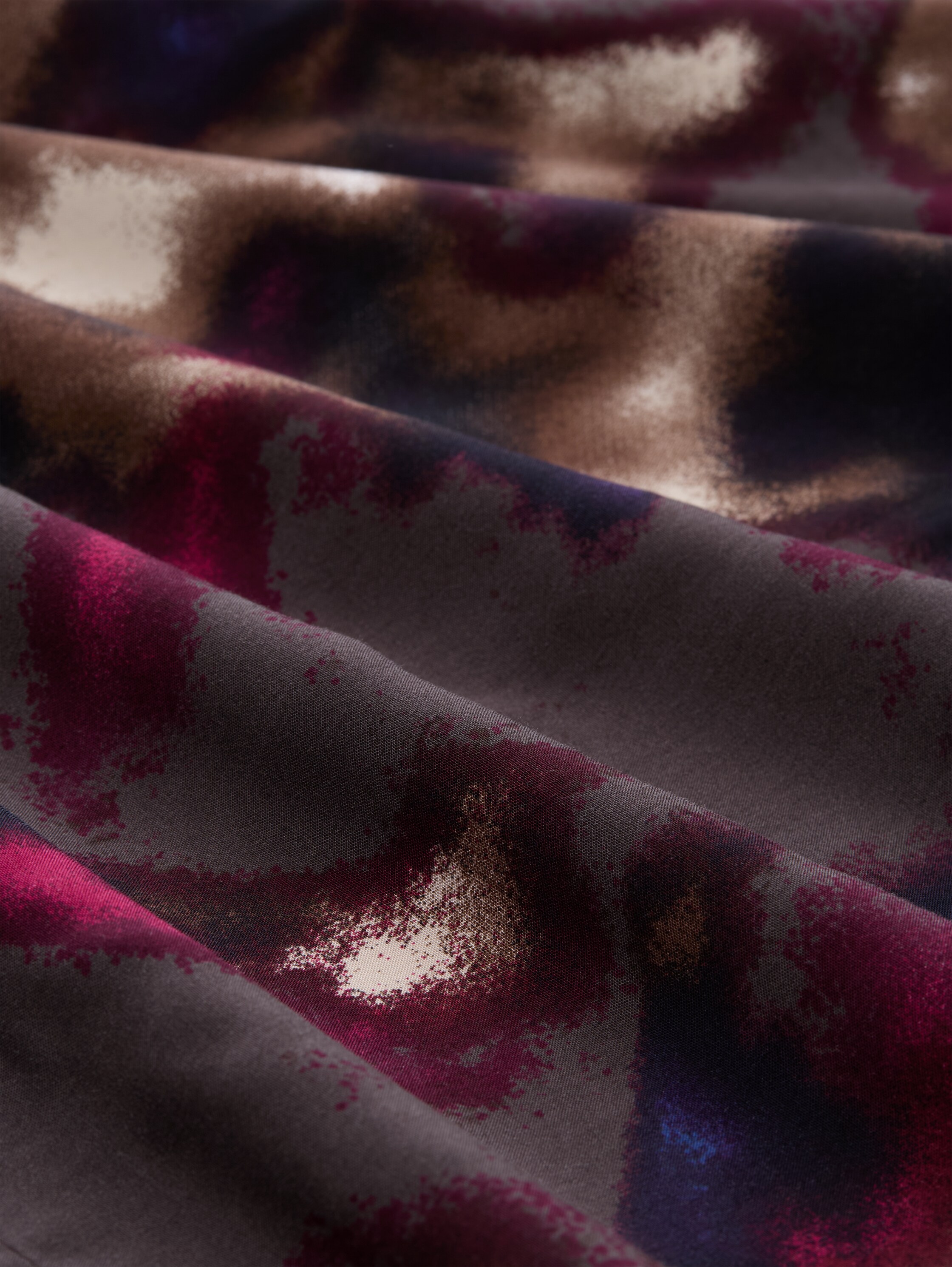 Bluse mit Muster - brown_blurry_argyle - 