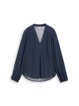 Niet geselecteerd, V-hals blouse door , blauw
