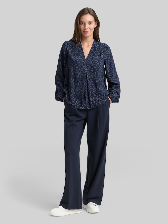 Blouse met patroon door Women, small blue wave print