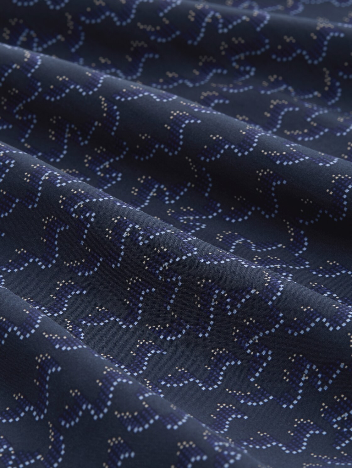 Bluse mit Muster - small blue wave print - Material-Ansicht