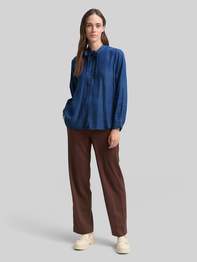 Chemisier avec nœud par Women, blue denim dark wash