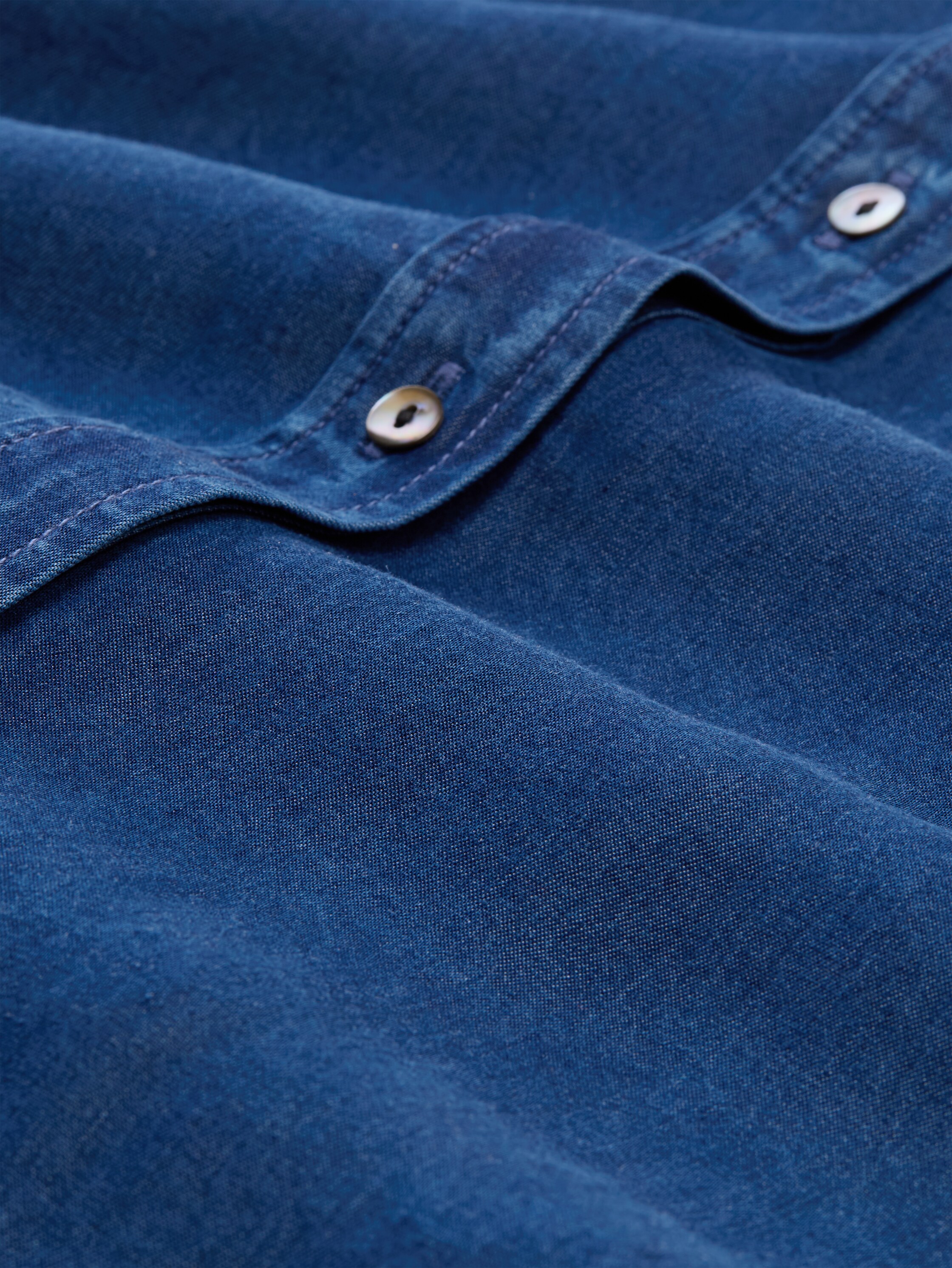 Blouse met strikdetail - blue_denim_dark_wash - 